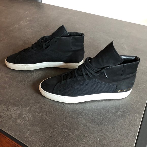 Common Projects Other - Common Projects Black Mesh High Tops
